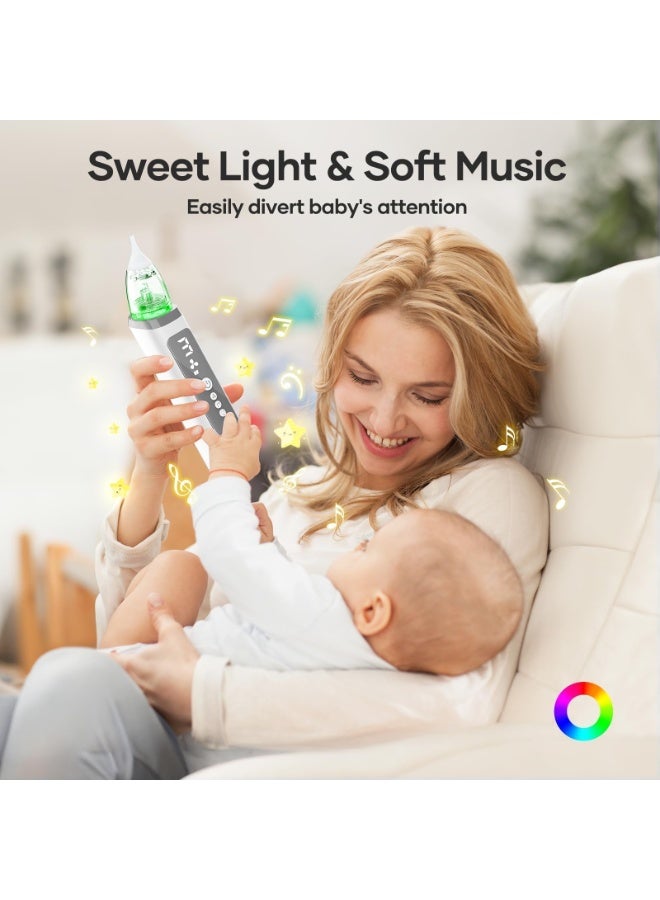 Celeritek Nasal Aspirator for Baby - Baby Nose Sucker with 3 Suction Levels, Baby Nasal Aspirator, Electric Nose Suction for Baby with 3 Silicone Tips Music and Light, Rechargeable Snot Nose Sucker for Babies - Image 4
